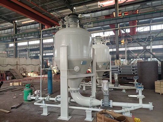 Máy bơm vận chuyển khí nén pha bột Fluorit để xử lý tro bay
