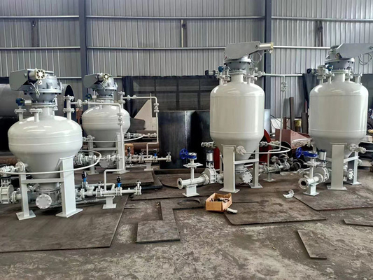 Hệ thống vận chuyển bột khí nén pha dày 300t / H Bơm cho phễu xi măng